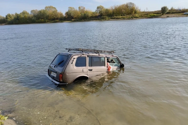 «Нива» утонула в рязанской реке | Источник: МСО РязГМУ «Salus» имени Васильева