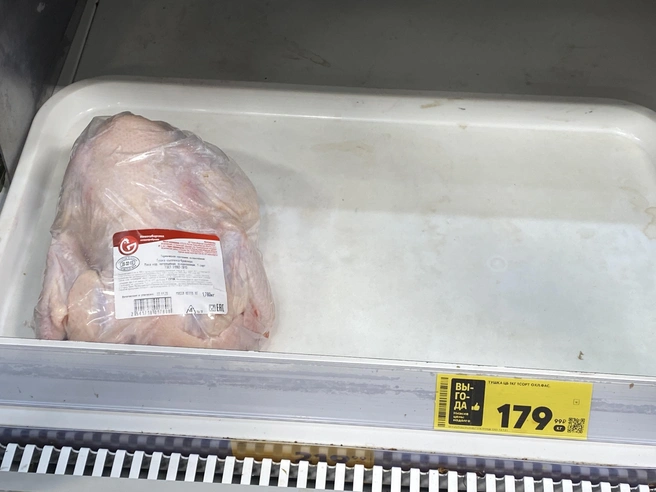 Куриная продукция в магазине «Пятёрочка» | Источник: Стас Соколов / NGS.RU