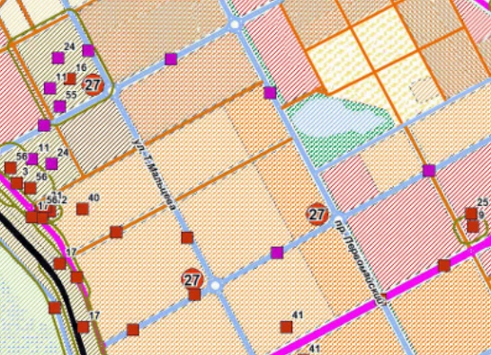 По генплану Кургана проспект Первомайский проходит рядом с озером | Источник: Kurgan-city.ru