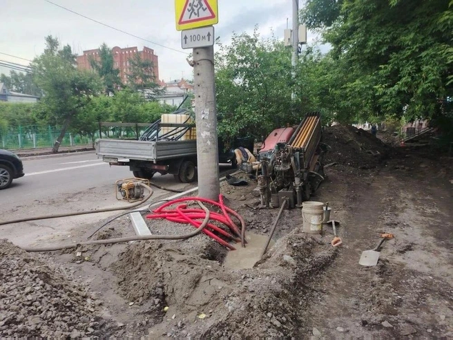 Место, где обрубили кабель | Источник: предоставлено «Россети Сибирь»