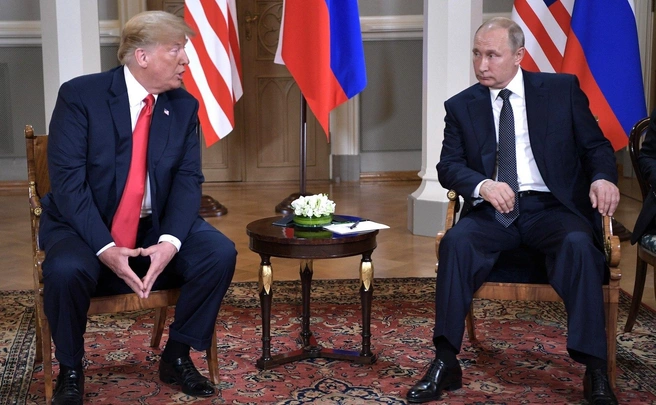 Встреча Владимира Путина и Дональда Трампа в Хельсинки в 2018 году | Источник: Kremlin.ru