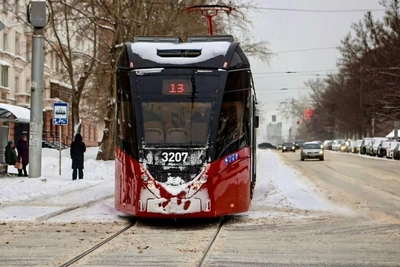 Новые трамваи вышли на линию в Новосибирске