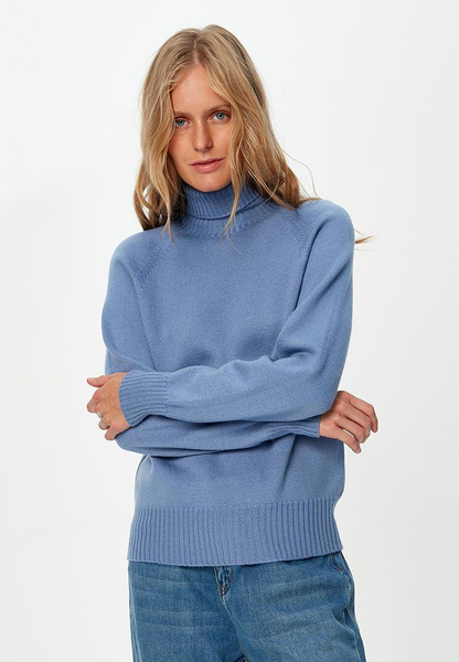 Голубой свитер из мериносовой шерсти