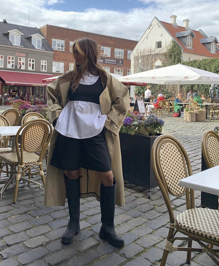 С чем носить резиновые сапоги: показывают шведские и датские блогеры