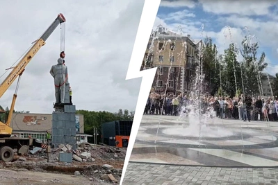 В Ревде снесли памятник Ленину и установили фонтан