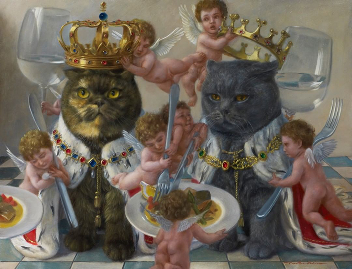 Живопись эпохи ренессанса, но с котами (галерея)