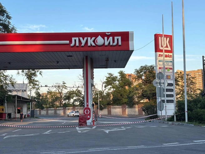 АЗС «Лукойл» на улице Текучева не работает | Источник: Ольга Сергеева / 161.RU