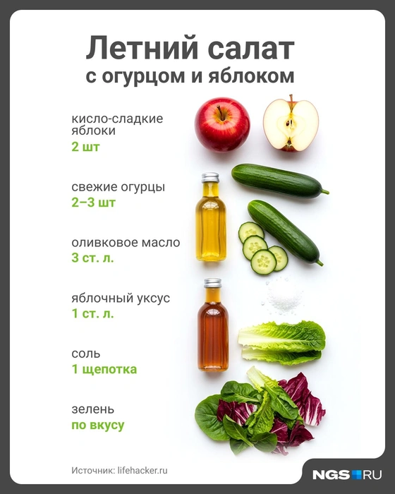 Такой салат прост в приготовлении, но не банален | Источник: Юрий Орлов / NGS.RU