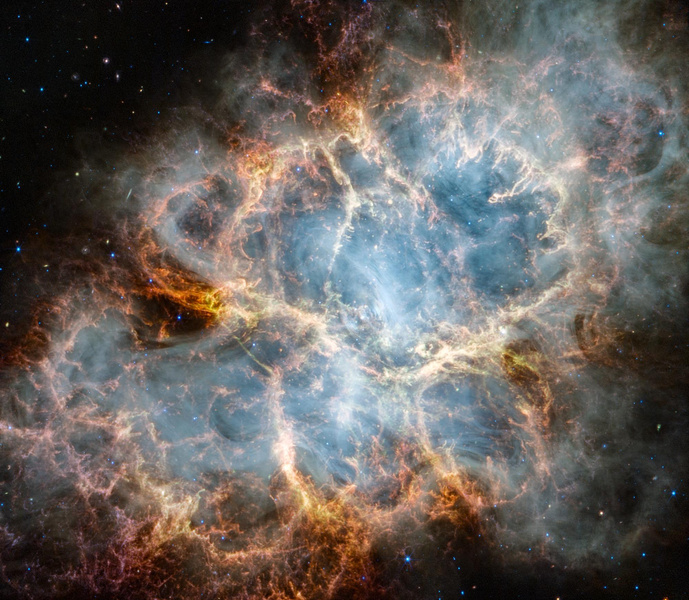 Щупальца мертвой звезды: что кроется за этим космически красивым фото Крабовидной туманности?