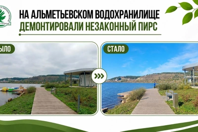 Незаконный пирс демонтирован на Альметьевском водохранилище
