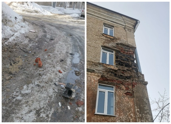 На улице Октябрьской рассыпается жилой дом | ya62.ru