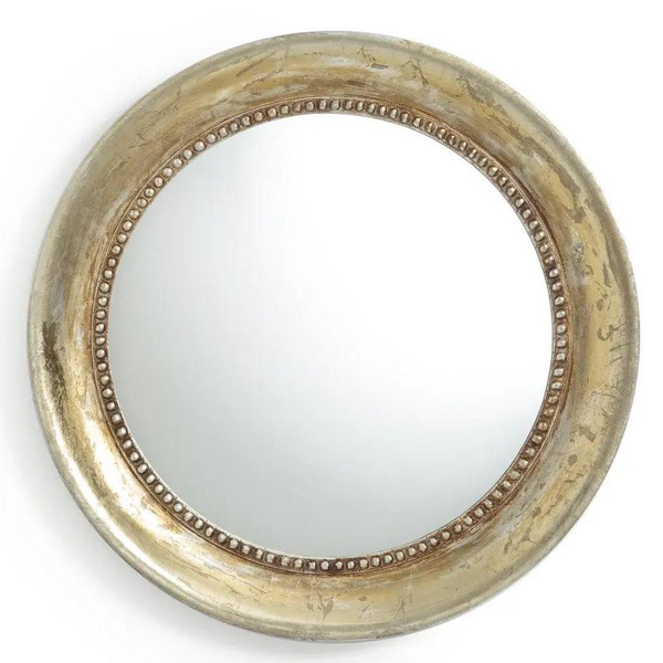 Зеркало круглое в состаренной раме Afsan, La Redoute
