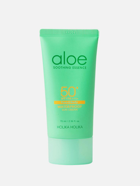 Солнцезащитный крем с водостойкой формулой с алоэ Aloe Waterproof Sun Cream SPF 50+ Holika Holika 