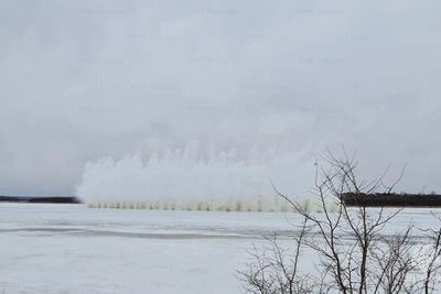 В Приамурье завершились превентивные подрывы льда на реках