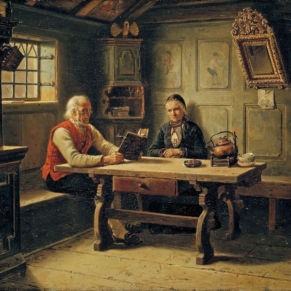 Адольф Тидеманд. «Одинокая старость». 1849 | Источник: Wikimedia Commons