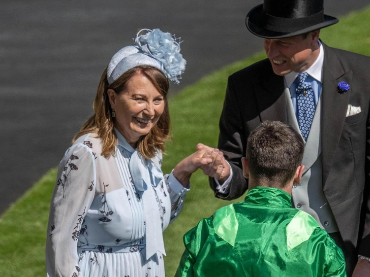 Кэрол Миддлтон и принц Уильям на скачках Royal Ascot 2024 