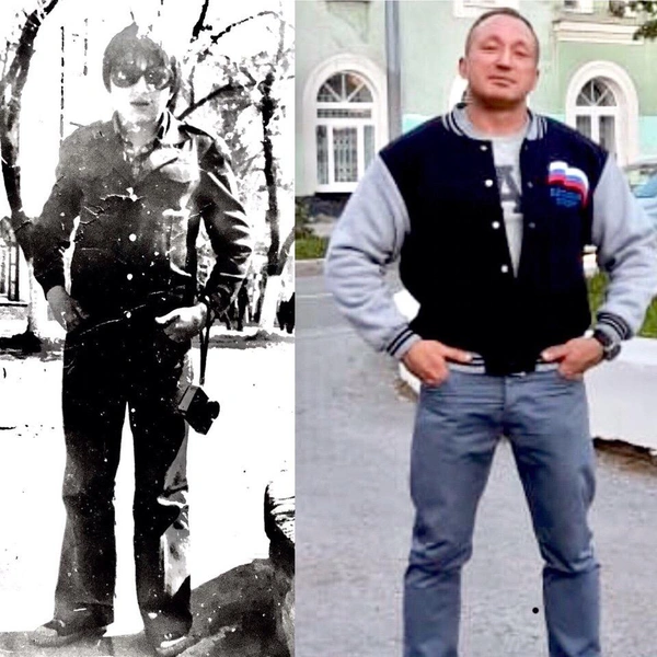 Любитель фотографии&nbsp;— коренной пермяк и депутат гордумы Василий Кузнецов. Он специально повторил позу со старого снимка, чтобы его было проще узнать | Источник: Василий Кузнецов / Vk.com