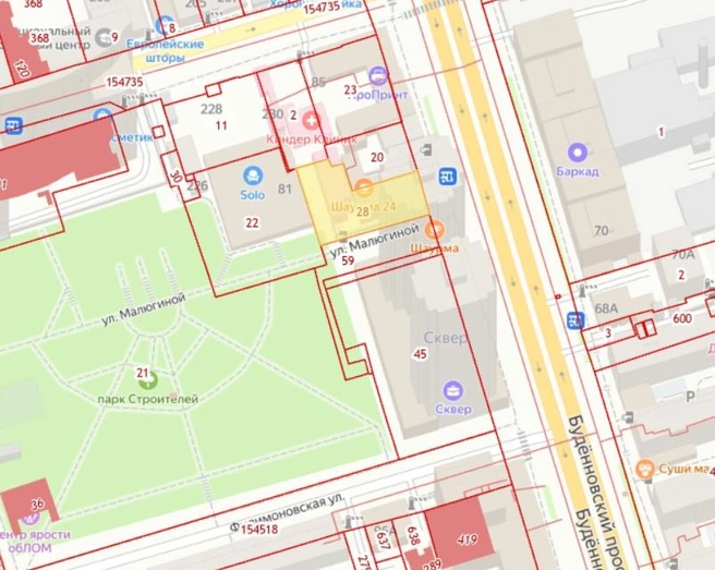 Участок, о котором идёт речь, выделен жёлтым  | Источник: ik10map.roscadastres.com