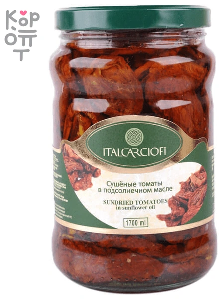 Томаты сушёные в масле ItalCarciofi, 1600 гр/1700 мл