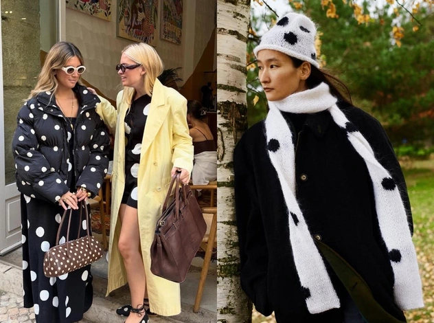 Polka dot остается с нами и этой зимой: где купить «теплый» горошек и как его стилизовать