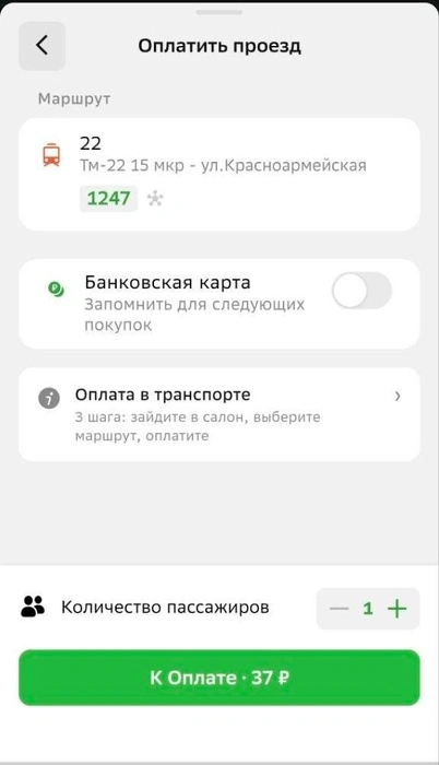 Можно заплатить сразу за нескольких пассажиров | Источник: 2GIS