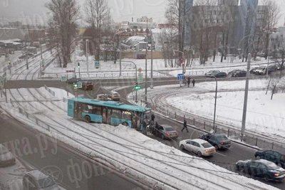 Bus driver felt unwell after driving onto tram tracks