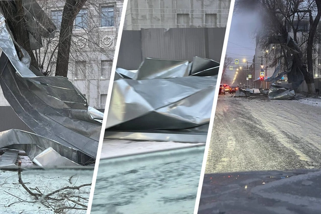 Во время бури в прошлые выходные с крыши театра сорвало крышу | Источник: ИА «Взгляд-инфо». Вне формата / Telegram