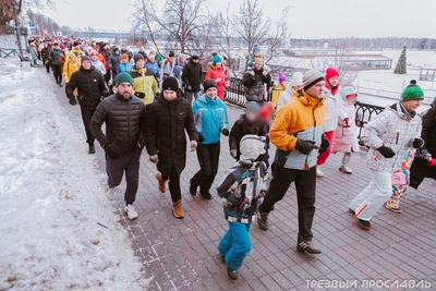 Сотни ярославцев пробежали трезвый забег 1 января