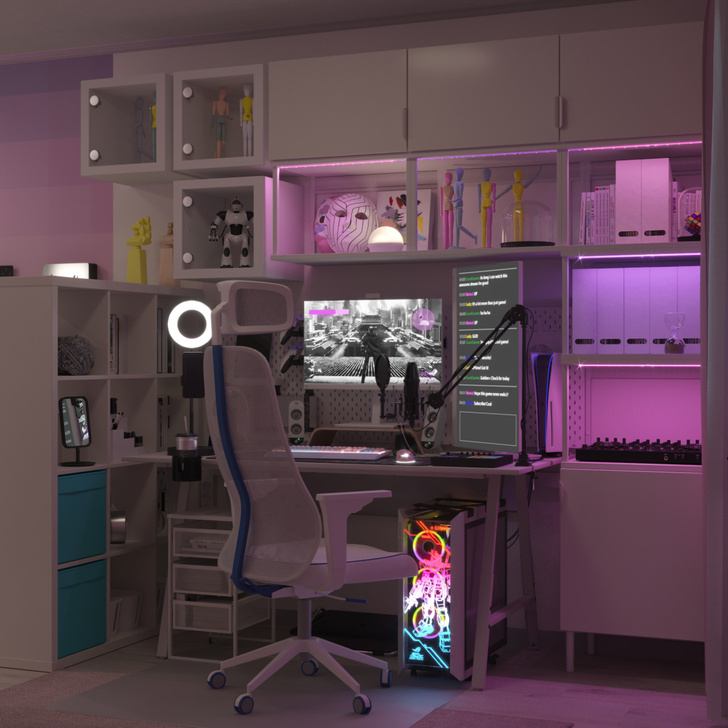 Дизайн-проект квартиры для геймеров и стримеров от ИКЕА
