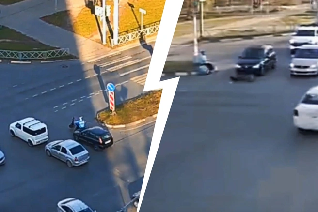 В Ярославле сбили курьера | Источник: Свободный Ярославль / Telegram