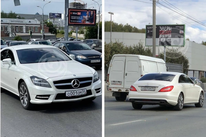 Сейчас номер красуется на более новом Mercedes Benz CLS 500 | Источник: Nomerogram.ru