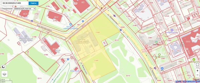 Весь участок сейчас относится к землям населенных пунктов | Источник: ik8map.roscadastres.com