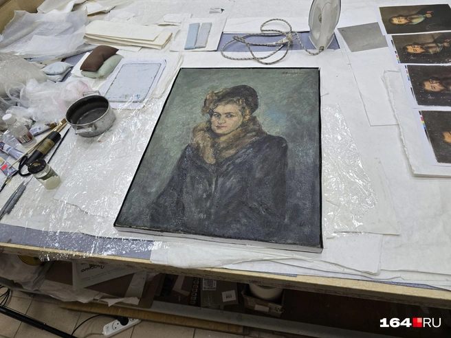 Картина на реставрации | Источник: Семен Коротов-Майбах / 164.RU