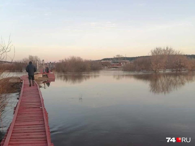 По мосту можно пройти только пешком | Источник: читатель 74.RU