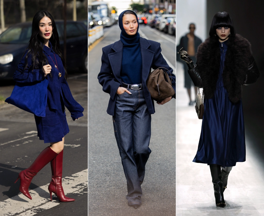 Почему navy blue — идеальный оттенок для зимы? | marieclaire.ru