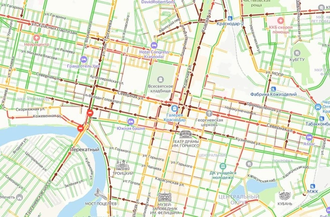 Дорожная ситуация в городе остается сложной | Источник: «Яндекс.Пробки»