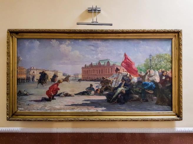 «Маевка в Царицыне» — единственная сохранившаяся картина Сталинградской картинной галереи | Источник: Константин Завриков / V1.RU