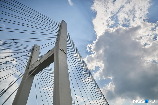 Одновременно с запуском съезда откроют второй из четырех надземных пешеходных переходов | Источник: Александр Ощепков / NGS.RU