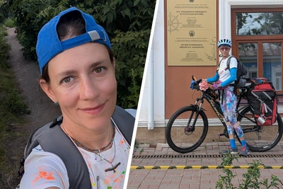 Уфимская путешественница едет на велосипеде к Белому морю