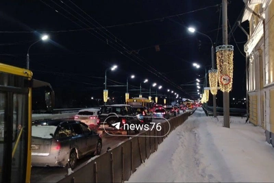 Ярославль в 8-балльных пробках: пешком быстрее