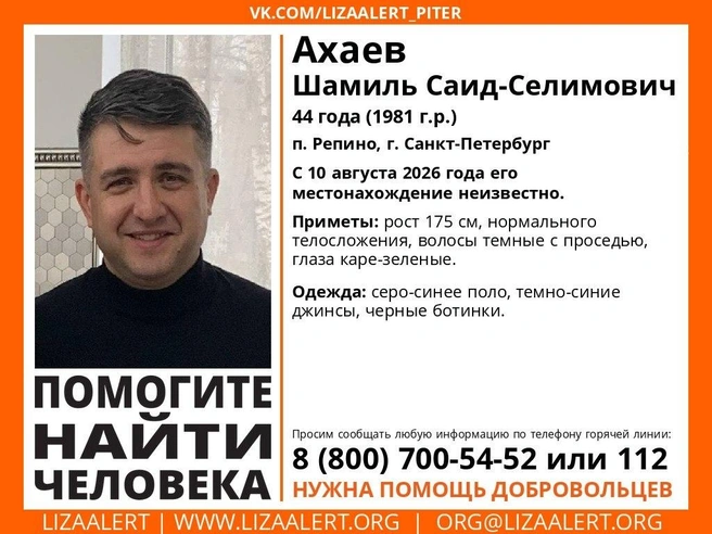 В Петербурге ищут пропавшего адвоката | Источник: Поисковый отряд «ЛизаАлерт» Питер