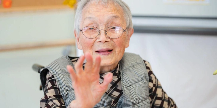 Миёко Хироясу в день празднования 113-летия | Источник: скриншот видео/longeviquest.com/