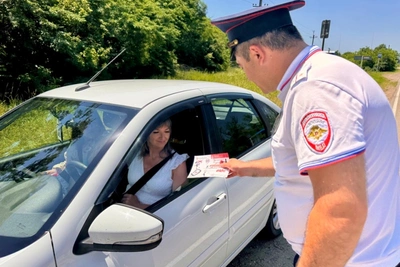 В Гиагинском районе госавтоинспекторы проверили использование ремней безопасности