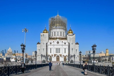 Собянин: леса с храма Христа Спасителя снимут к лету 2026