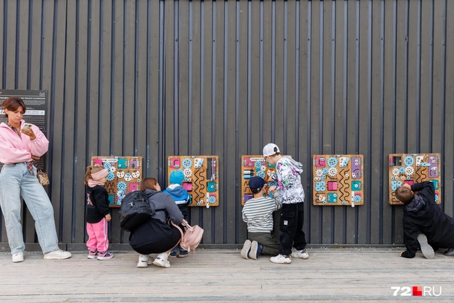 Пройти мимо бизибордов непросто | Источник: Ирина Шарова / 72.RU