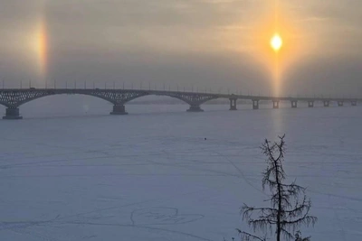 Residents of Saratov and Engels Saw a Solar Halo