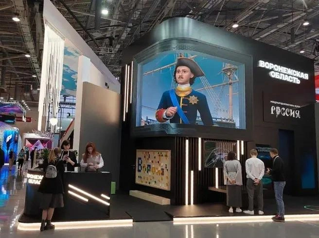 Знаменитая воронежская «иммерсия» (оживший мультик по-нашему) на прошлой выставке «Россия» | Источник: правительство Воронежской области / govvrn.ru