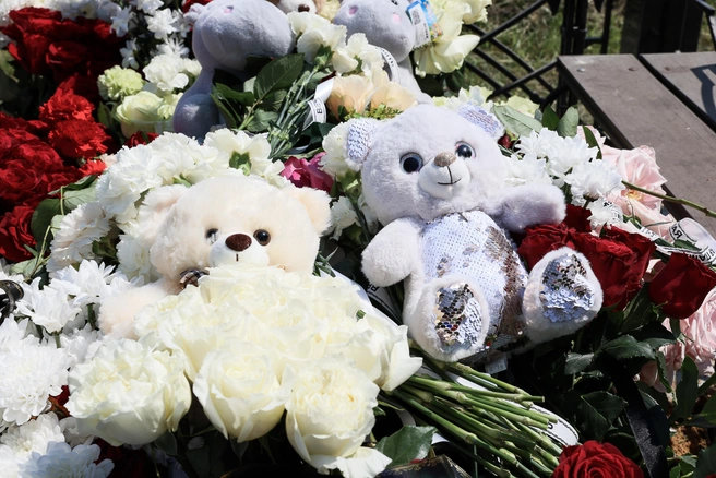 Жители Новоусманского района создали стихийный мемориал на месте гибели трехлетнего ребенка от атаки БПЛА | Источник: Артём Устюжанин / MSK1.RU