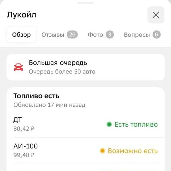 Данные 2ГИС о заправке «Лукойл» были в большинстве своем неверны | Источник: 2ГИС