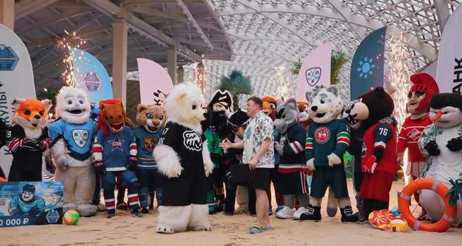 В проекте участвовали более 20 спортивных маскотов  | Источник: khl.ru
